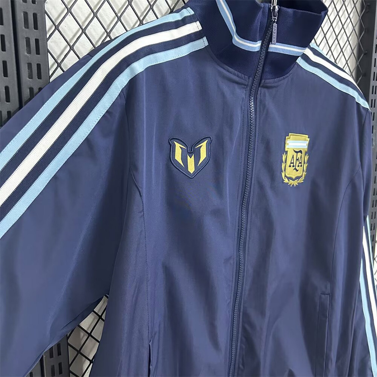 Argentina 2026 Messi Last Match Navy Blue Windbreaker Jacket - UnitedFutballJersey