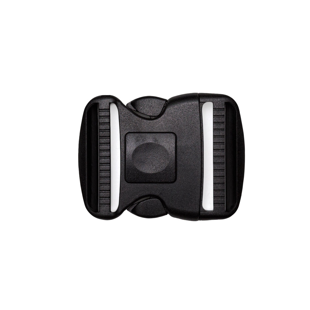 Italian Black Plastic Release Buckle - 3.25