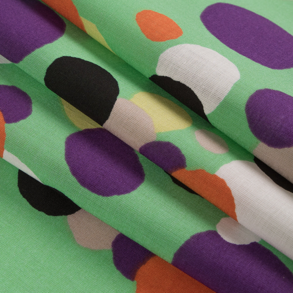 Cotton Voile - Green and Multicolor Circles - Joann Fabrics