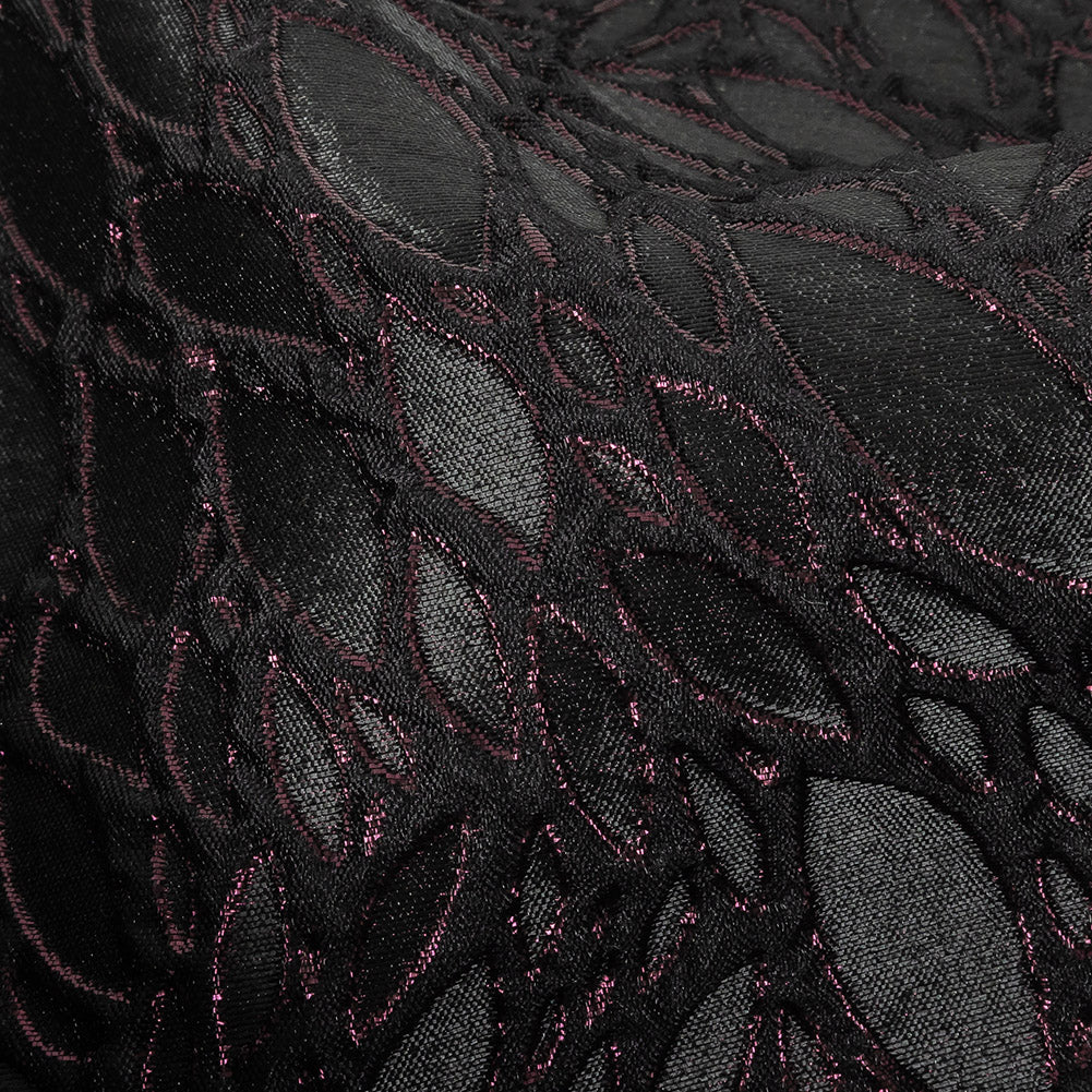 Black and Glistening Grape Luxury Abstract Metallic Brocade - Joann Fabrics