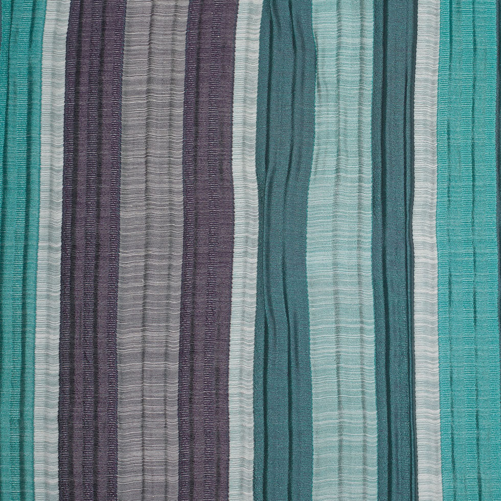 Indian Aqua/Purple Striped Poly/Cotton Brocade - Joann Fabrics