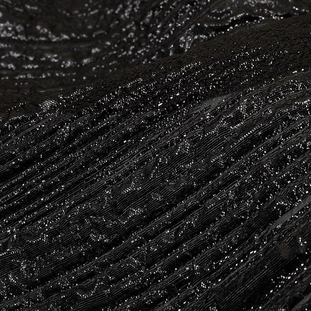 Metallic Black Lines Luxury Organza Brocade - Joann Fabrics