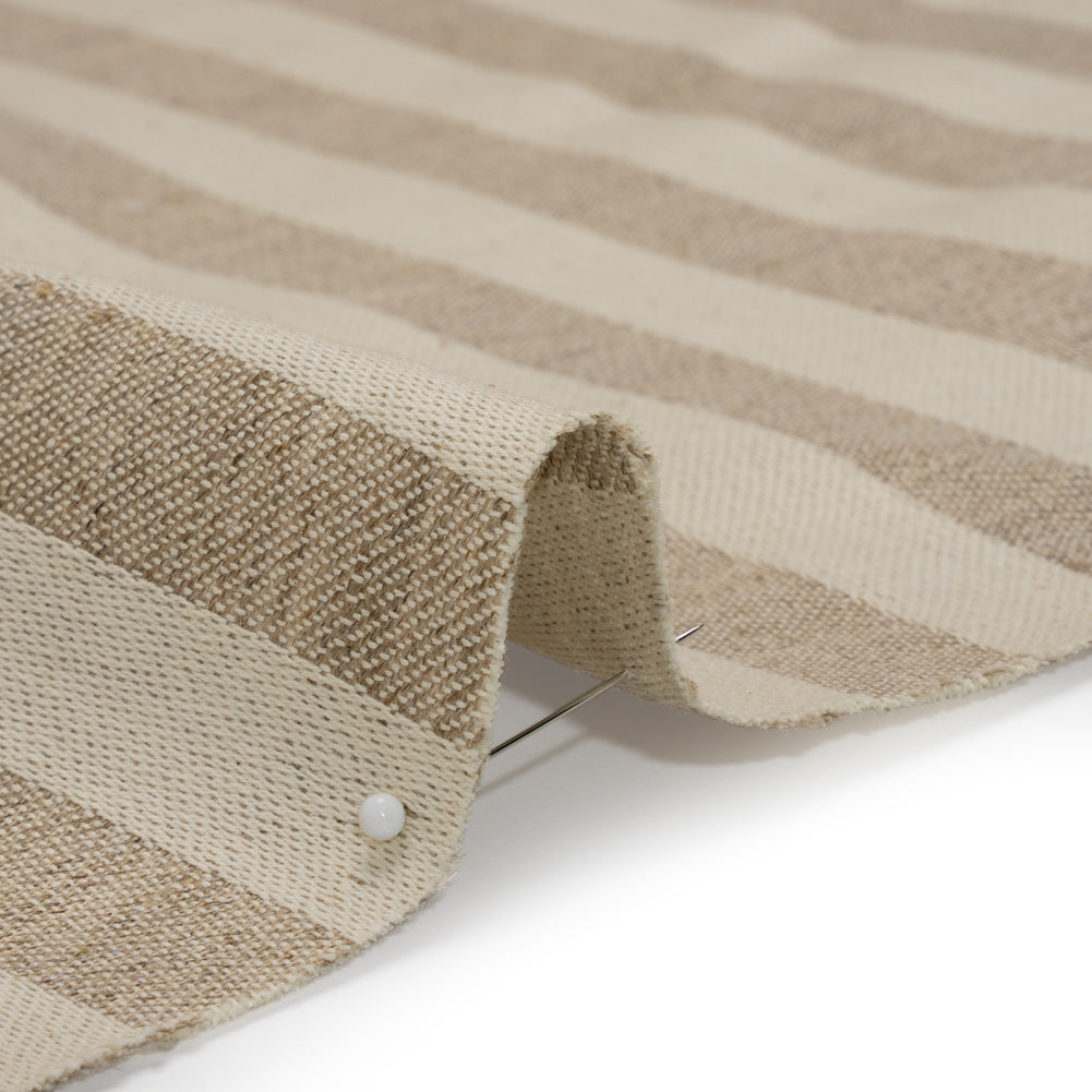 Heavy Linen Twill - Cream and Beige Awning Stripes - Joann Fabrics