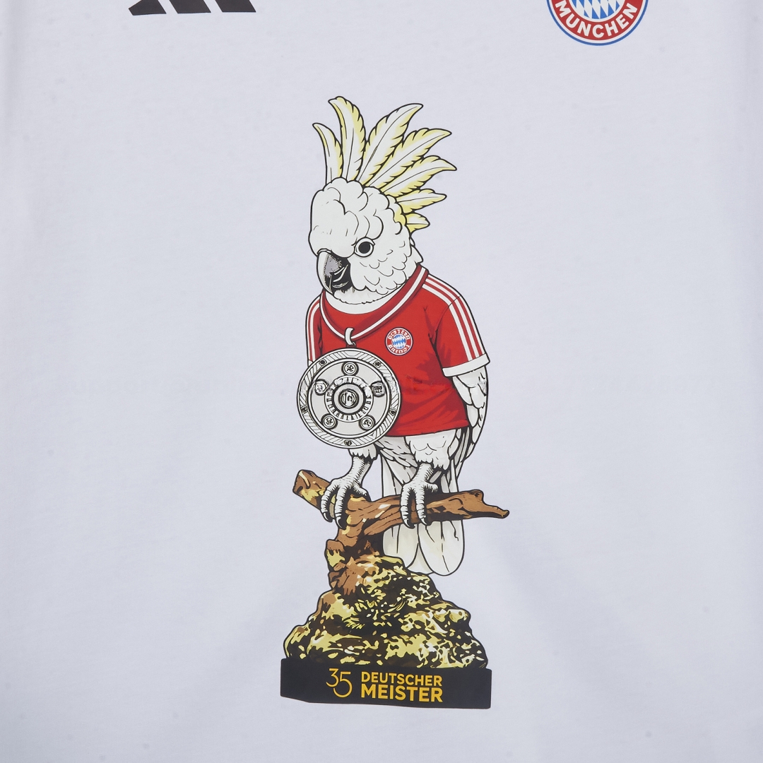 Bayern Munich 25-26 “35. Deutscher Meister” Championship Commemorative White T-shirt - UnitedFutballJersey