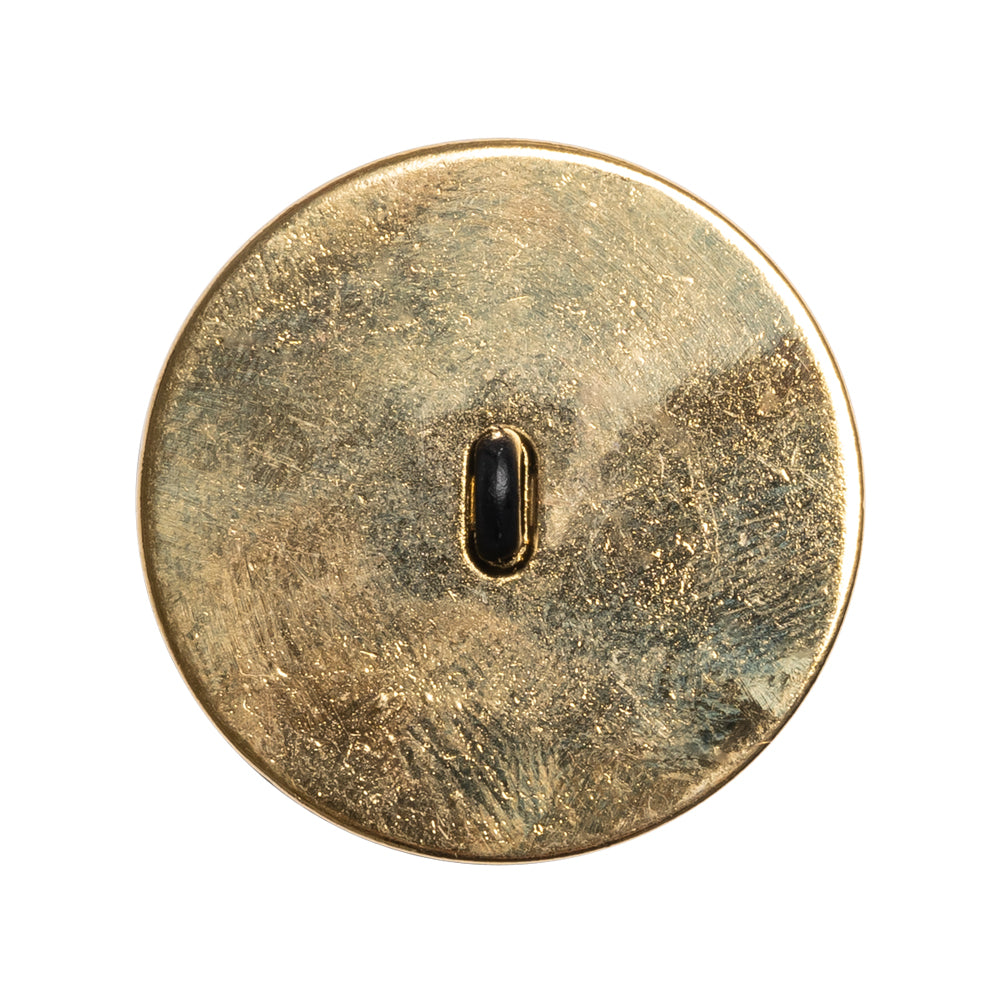 Domed Plastic Shank Back Button - Black and Metallic Gold Faceted - 44L/28mm - Joann Fabrics
