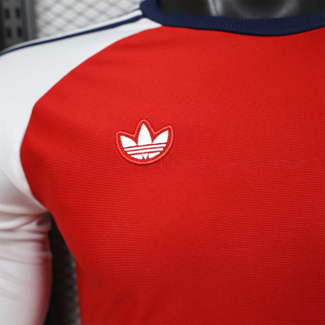 Arsenal 25-26 Red With White Casual Long Sleeves Jersey - Player Version - UnitedFutballJersey