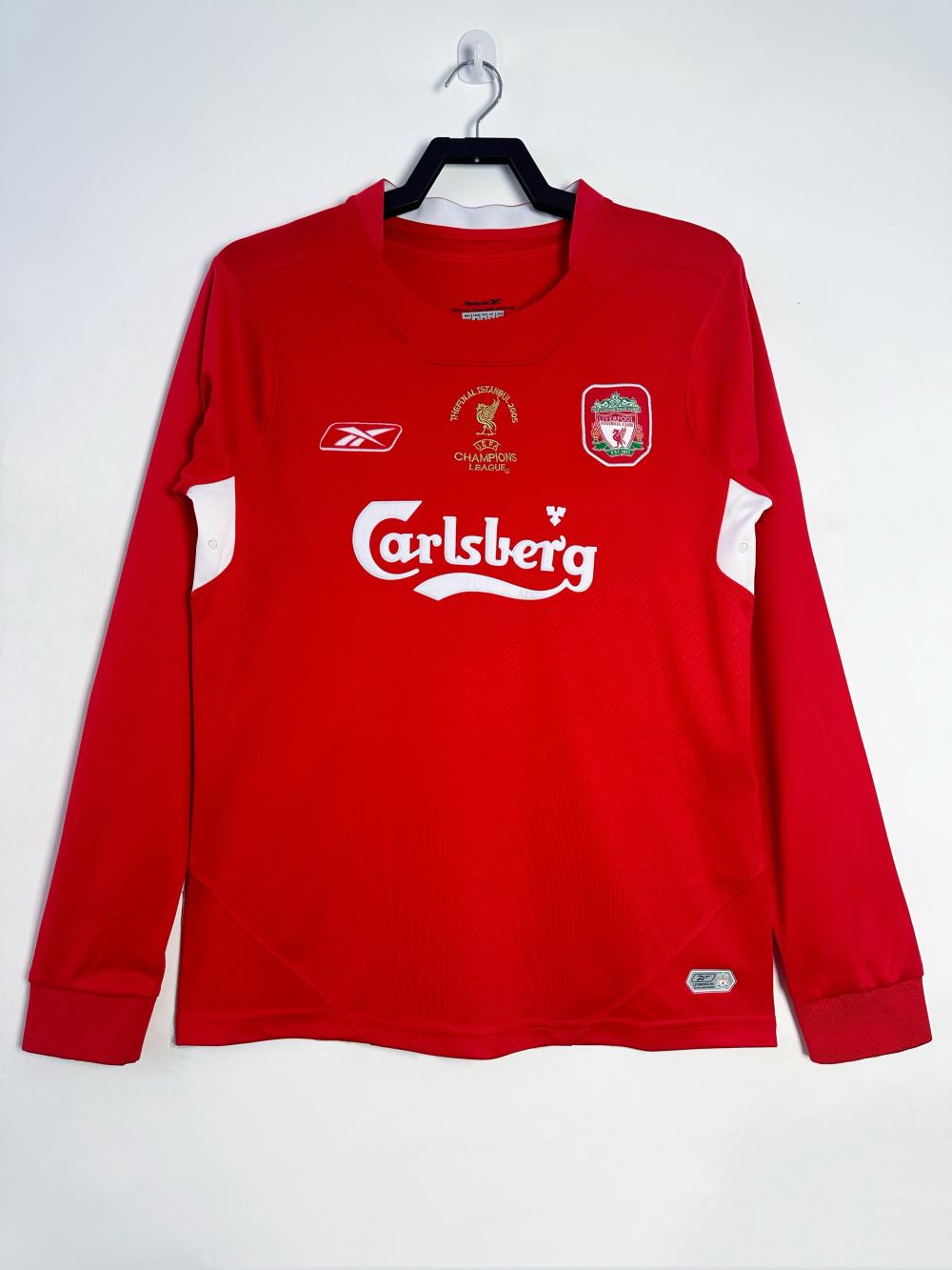 2004/2005 Retro Liverpool FC Home Football Jersey Long Sleeve 1:1 Thai Quality