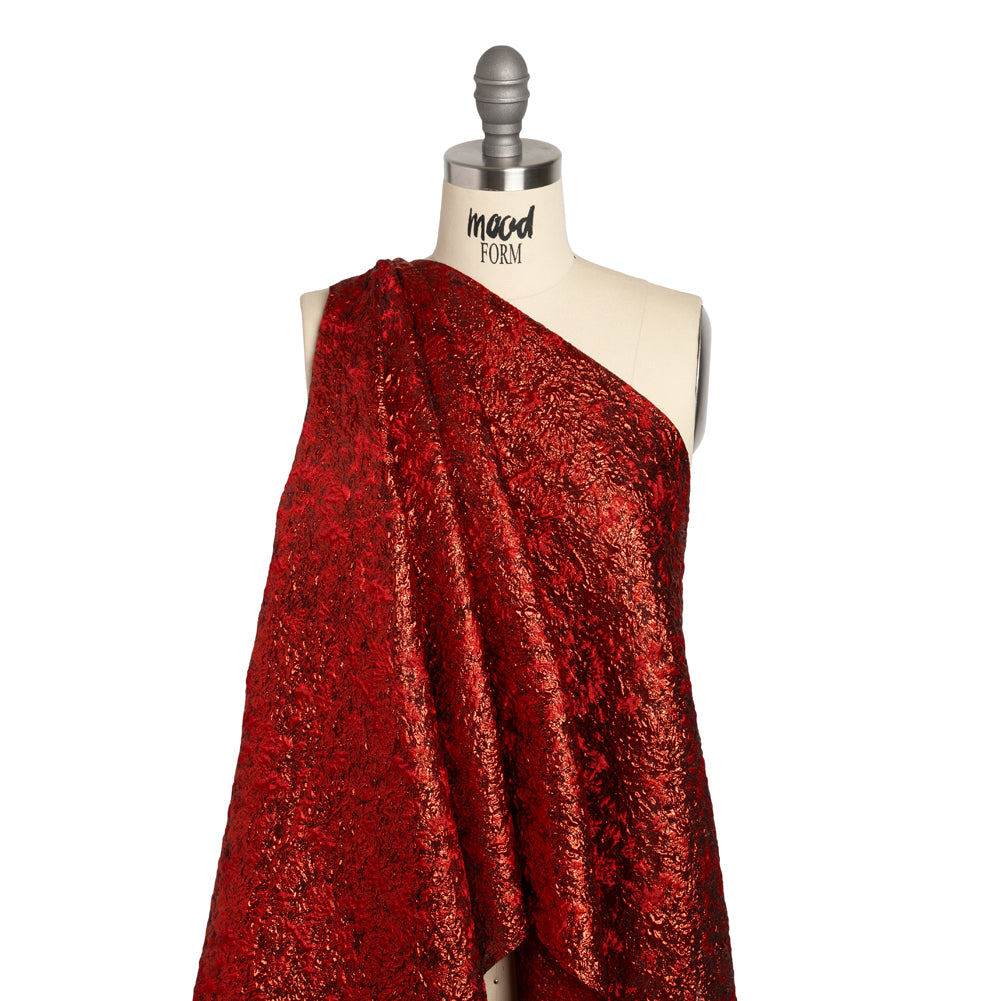 Metallic Luxury Brocade - Red Abstract - Joann Fabrics