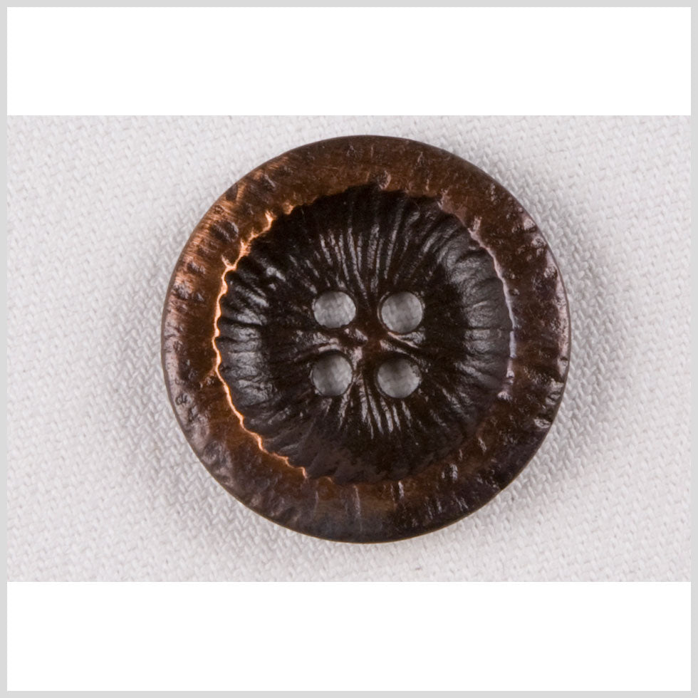 Metal 4-Hole Button - 40L/25.5mm - Copper Abstract - Joann Fabrics