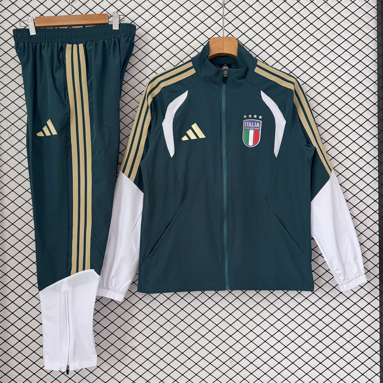 Italy 2026 Windbreaker Training Set - Green Top and Pants - UnitedFutballJersey