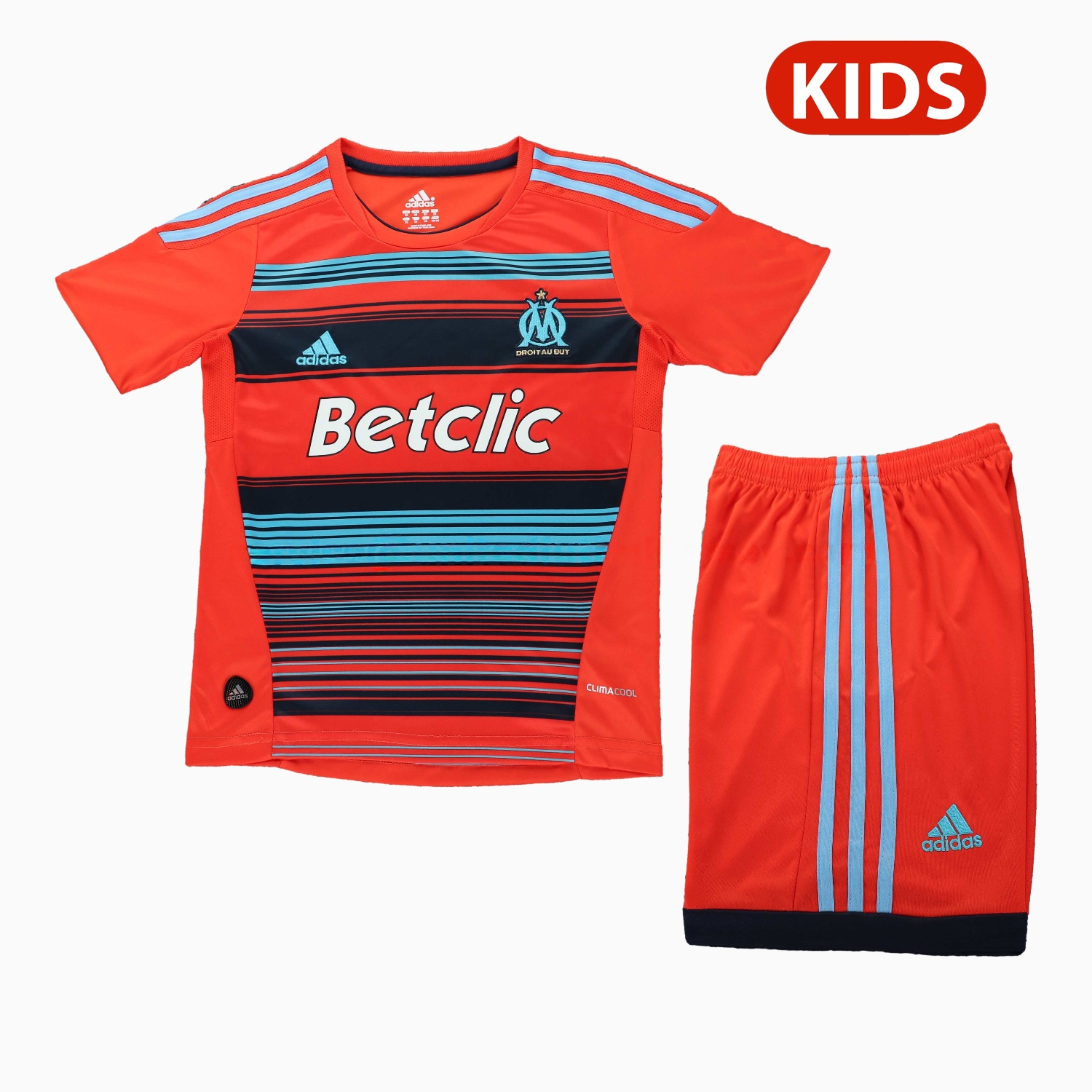 Retro Marseille 2011-12 Home Kids Kit - UnitedFutballJersey