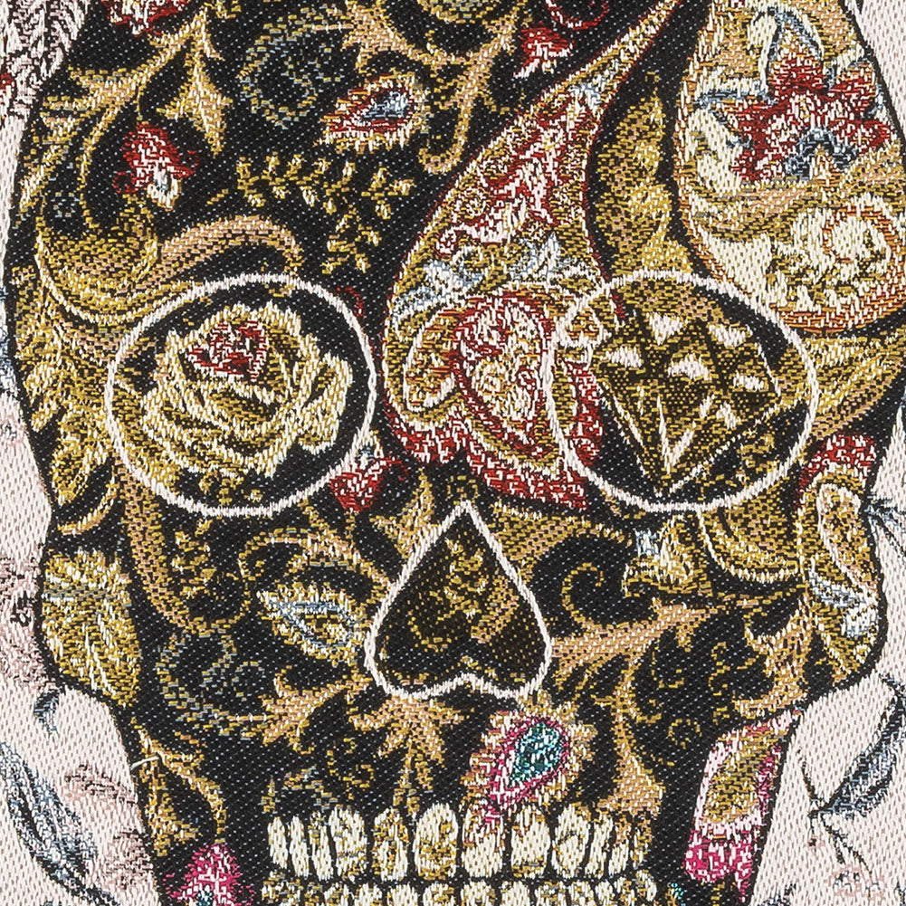 French Blanc Skull in Love Oversized Square Patch - 18.875