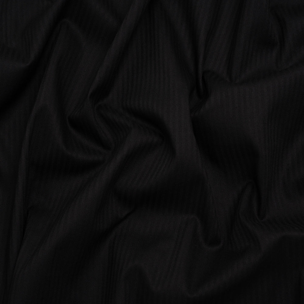 Cotton Twill Shirting - Black Monochrome Candy Stripes - Deadstock - Joann Fabrics