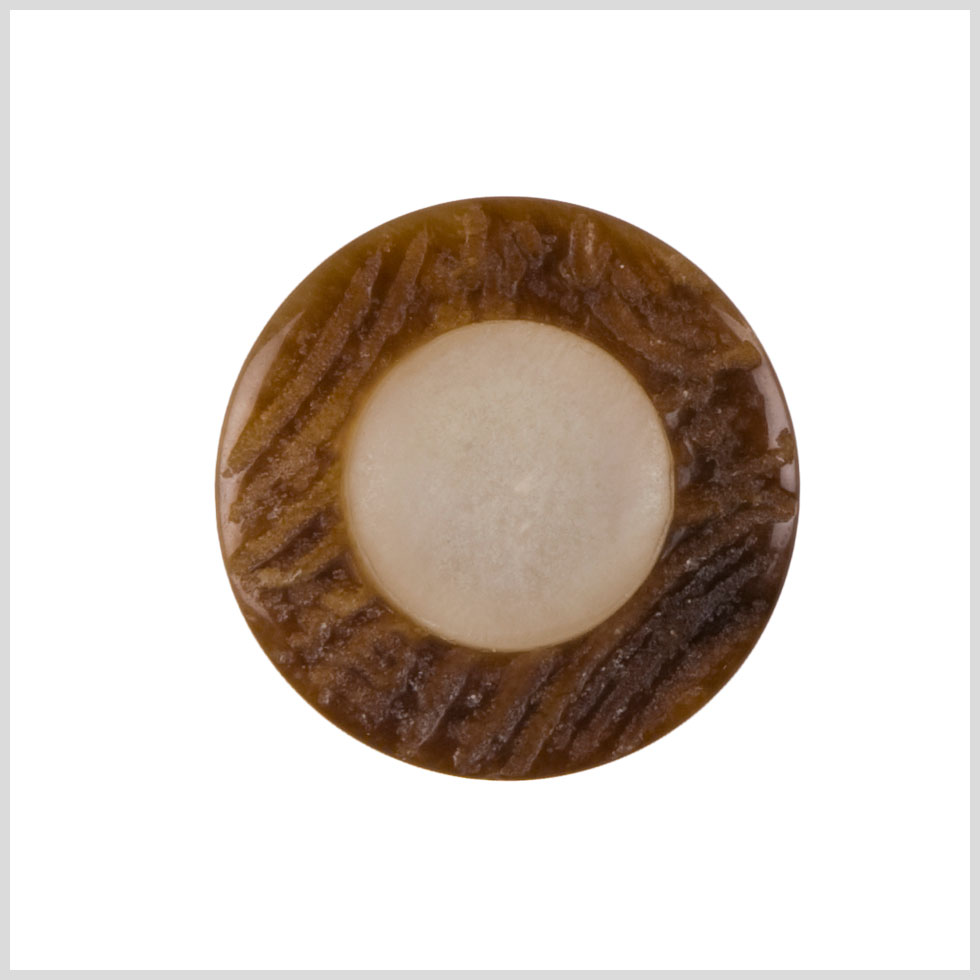 Ivory Brown Plastic Coat Button - 50L/32mm - Joann Fabrics