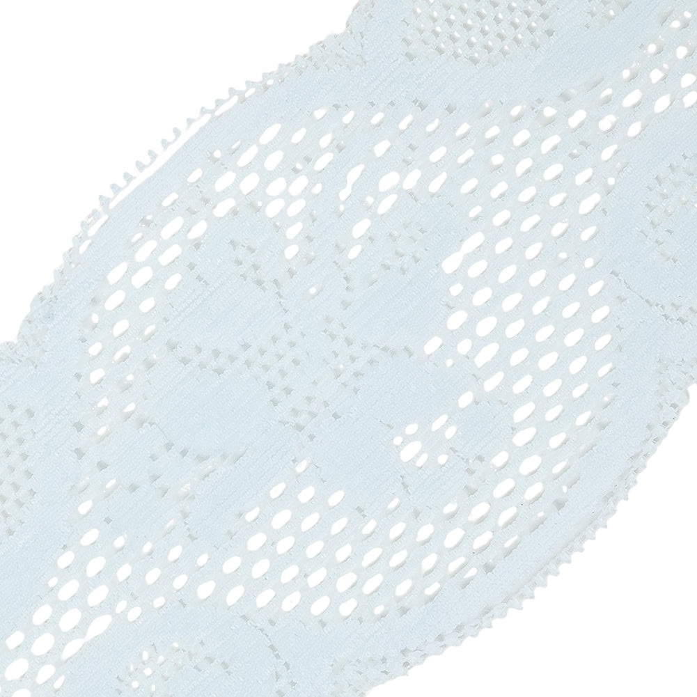 Pale Blue Classical Floral Lace Trim - 3