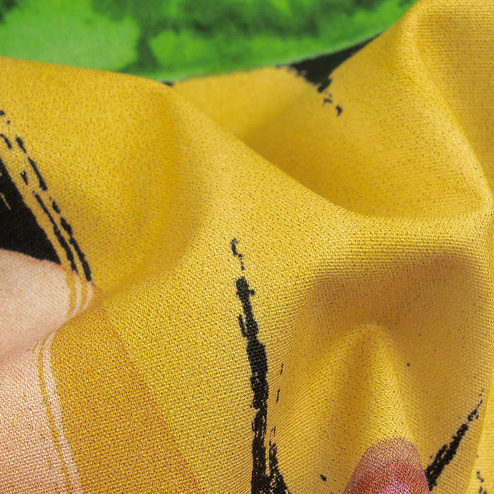 Stretch Cotton Poplin Print - Phantom Black and Rainbow Abstract - Mood Exclusive Color Fields - Joann Fabrics