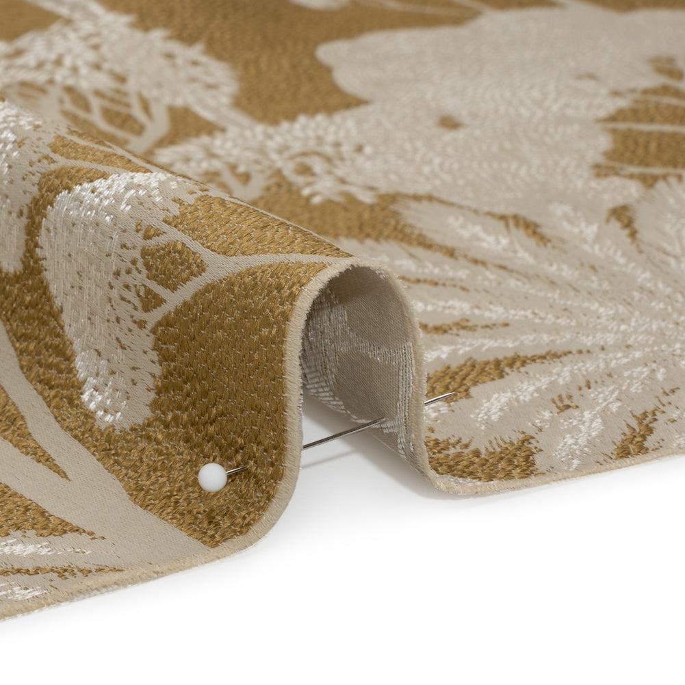 Recycled Polyester Drapery Jacquard - Ochre Jungle Trees - British Imported - Joann Fabrics