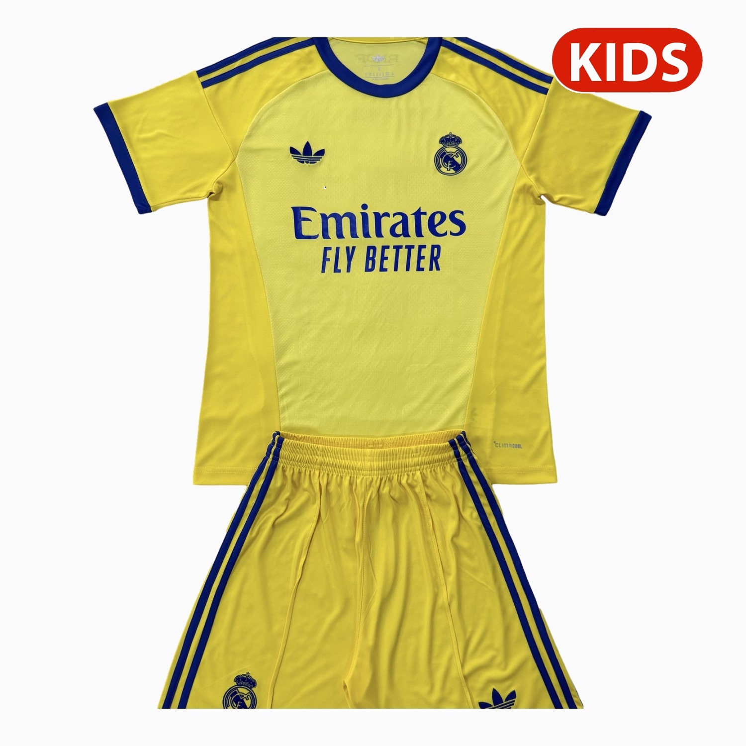 Real Madrid 26-27 Yellow Goalkeeper Kids Kit - UnitedFutballJersey