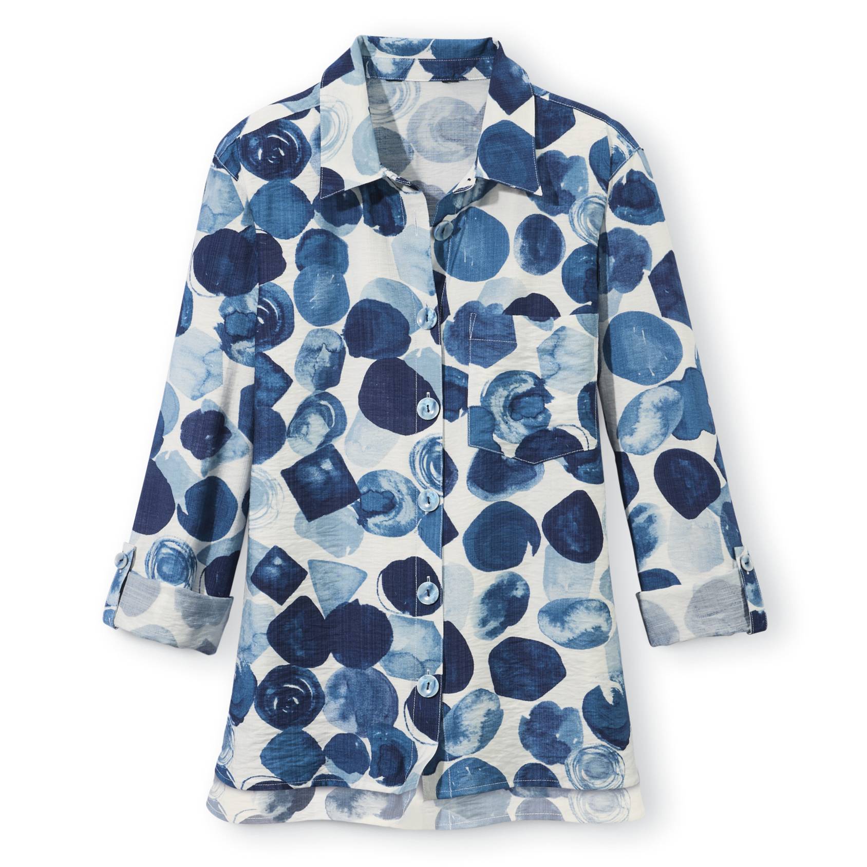 Abstract Dots Rolltab Shirt - Northstyle Catalog