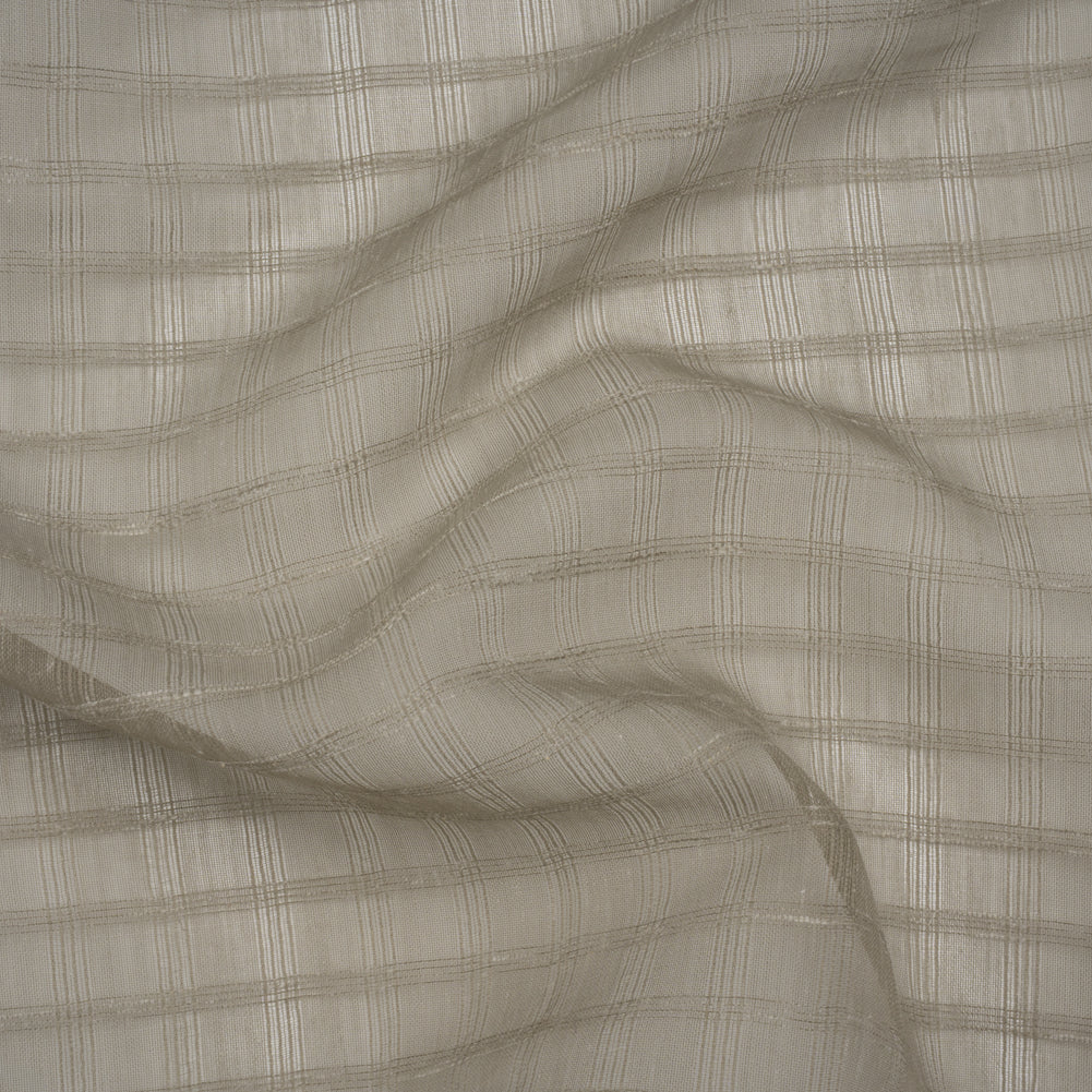 Double Wide Drapery Sheers Woven Fabric - Smoke Textured Checks - British Imported - Joann Fabrics