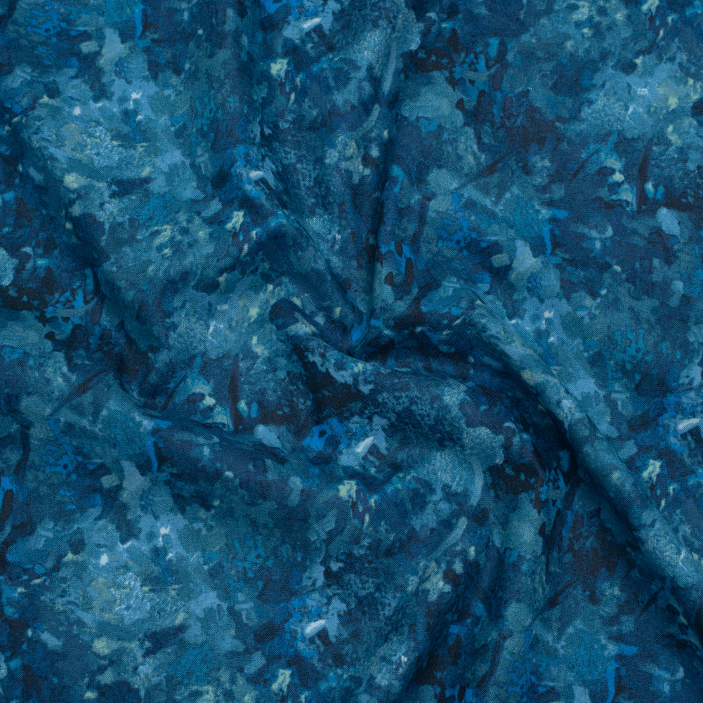 Printed Quilting Cotton by Deborah Edwards for Northcott Studio - Lapis Painterly Abstract - Chroma Collection - Joann Fabrics