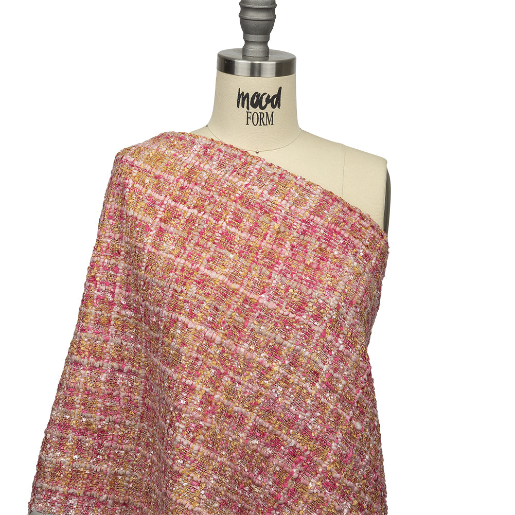 Viscose and Acrylic Chenille Tweed - Pink, Magenta and Yellow - Newcastle Collection - Joann Fabrics