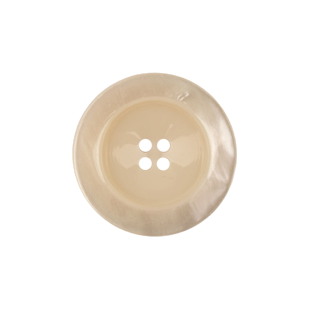 Italian Translucent Antique White Semi-Iridescent 4-Hole Plastic Blazer Button - 36L/23mm - Joann Fabrics