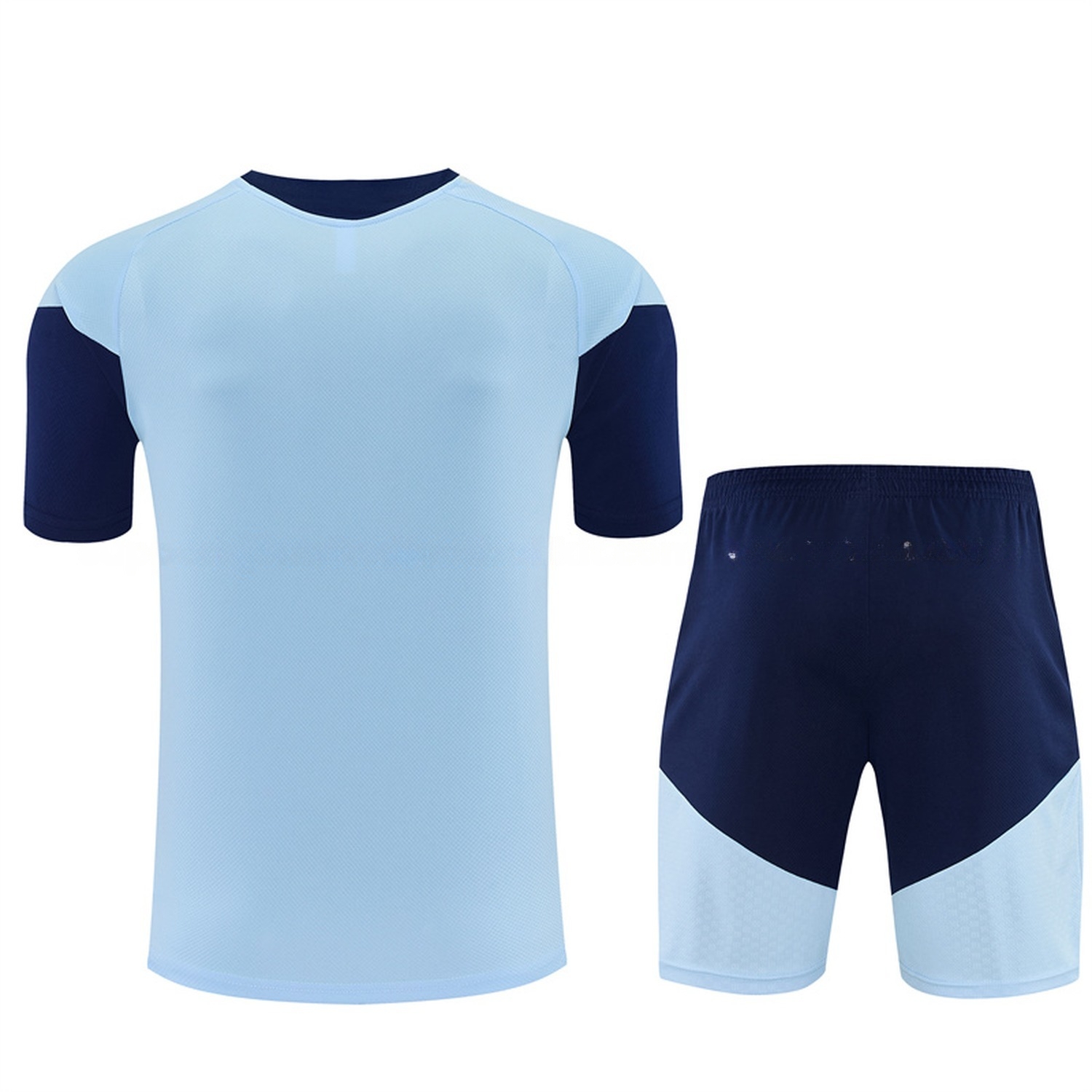 Ajax 26-27 Kids Short-Sleeve Training Set - Light Blue Top & Deep Blue Shorts - UnitedFutballJersey