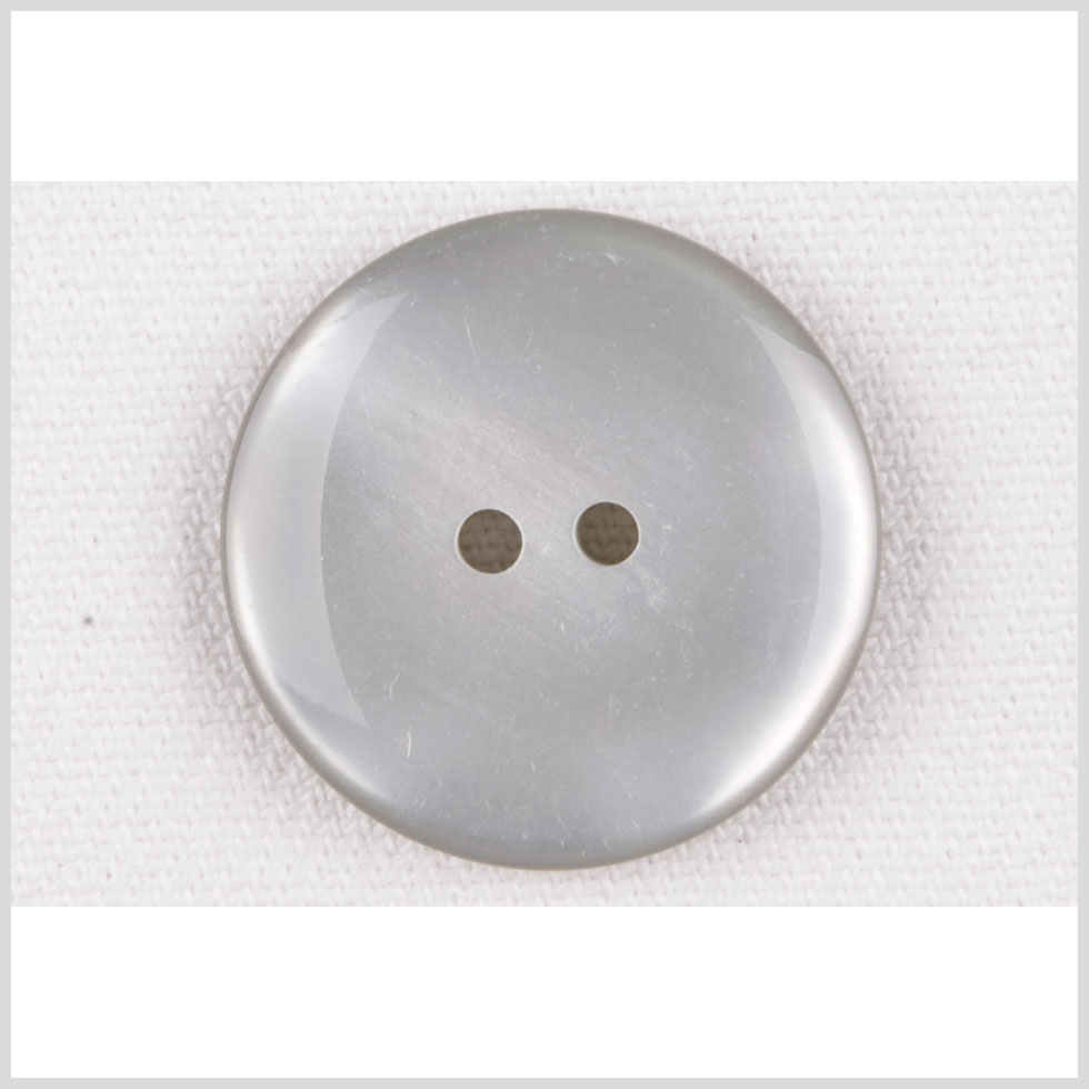 Plastic 2-Hole Button - 40L/25.5mm - Silvery Gray Metallic - Joann Fabrics