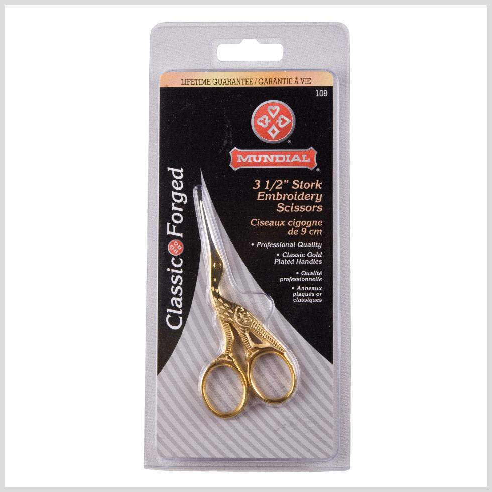 Mundial Stork Embroidery Scissors - 3.5