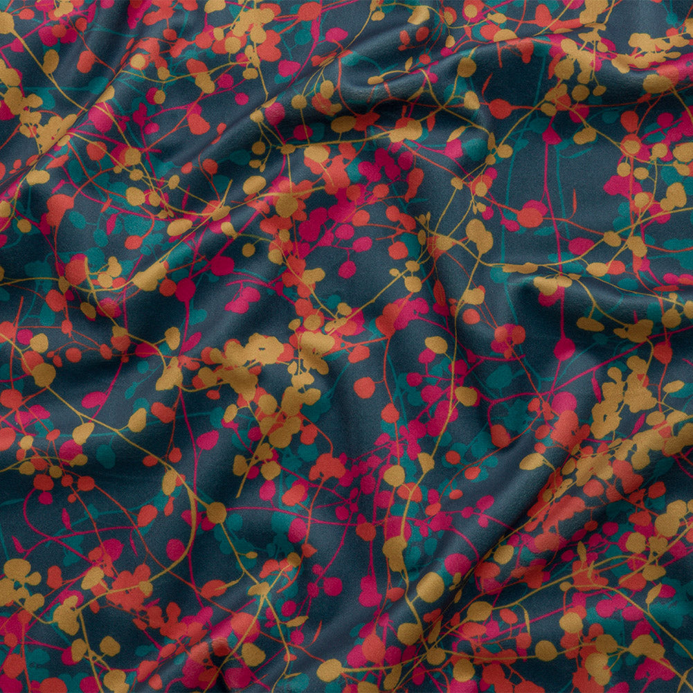 Printed Polyester Velvet - Rainbow Berry Vines - British Imported - Joann Fabrics