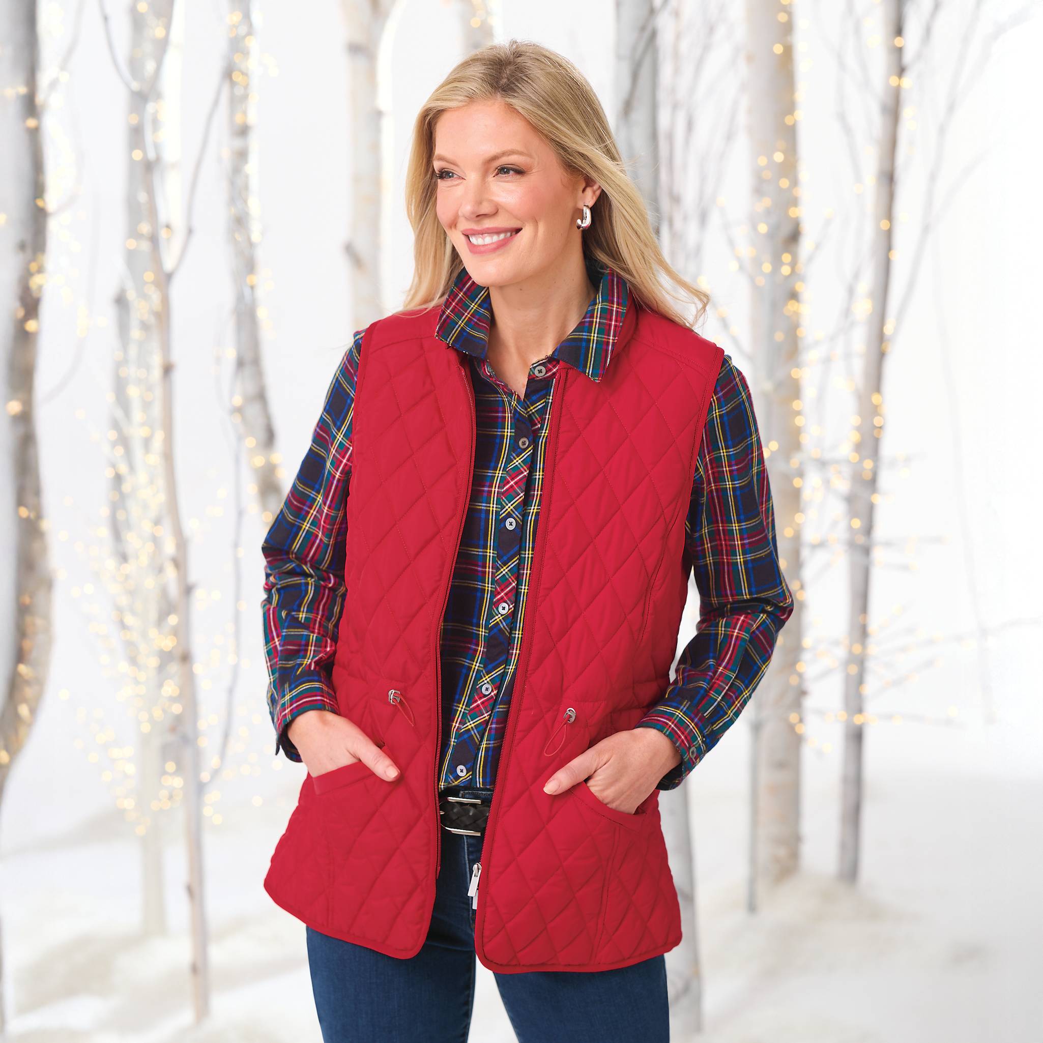 Tartan Plaid Cotton Shirt, Button Front, Wrinkle Resistant - Northstyle Catalog