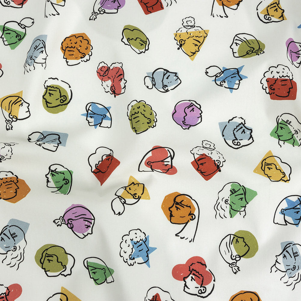 Mood Exclusive White Face the Facts Stretch Brushed Cotton Twill - Joann Fabrics
