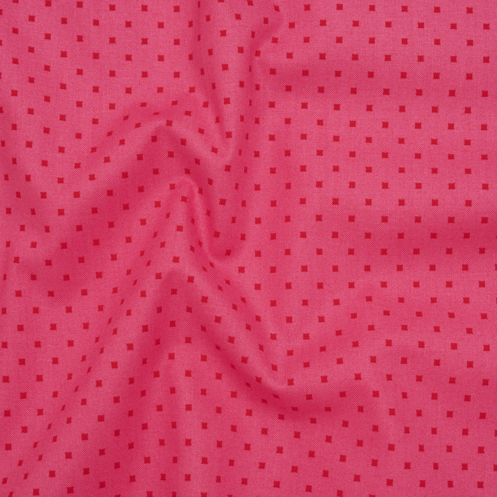 Printed Quilting Cotton by Heather Bailey for FIGO Studio - Raspberry Lottie Dot Square Polka Dots - Pop Sugar Collection - Joann Fabrics