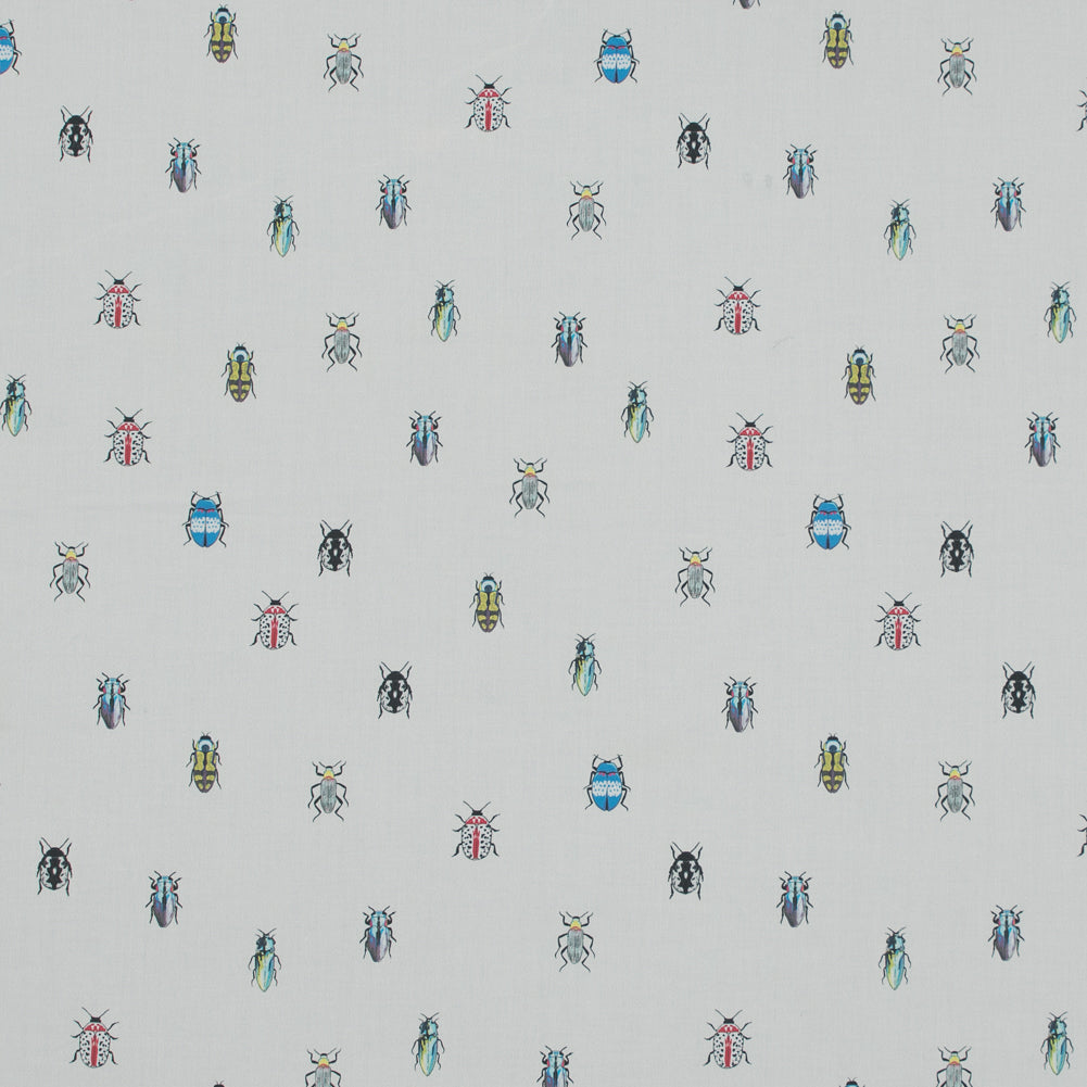 Cotton Poplin - Rainbow Insects on White - The Jitterbugs Print - Mood Exclusive Avenable Collection - Joann Fabrics