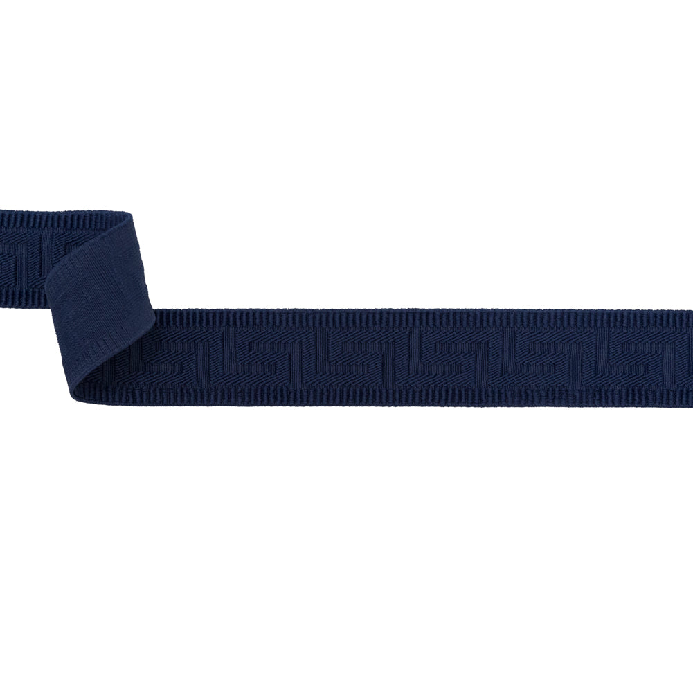 Italian Navy Elastic Greek Key Trim - 1.5