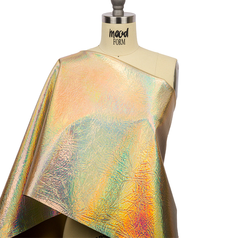 Crinkled Mirror Vinyl with Fabric Backing - Holographic Gold - Ingot Collection - Joann Fabrics