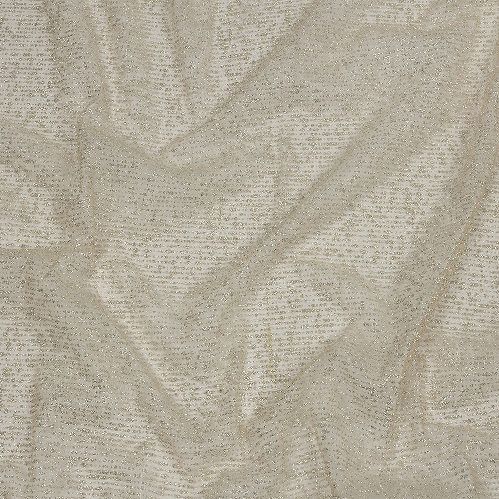Glitter Tulle - Champagne and Silver Abstract Striations - Flare Collection - Joann Fabrics