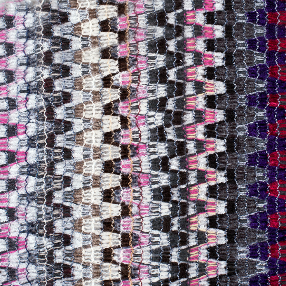 Italian Pink & Gray Multicolor Soft Flamestitch Wool Knit - Joann Fabrics