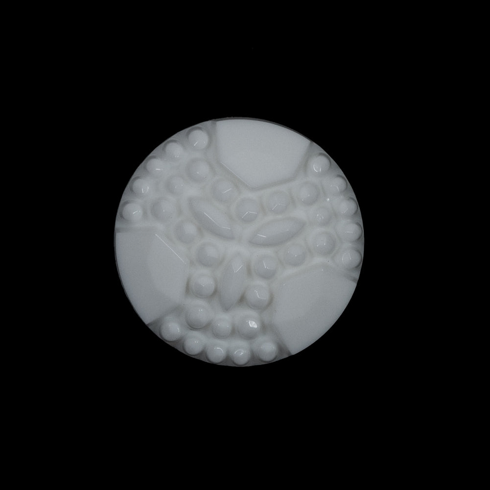 White Detailed Plastic Shank-Back Button - 36L/23mm - Joann Fabrics