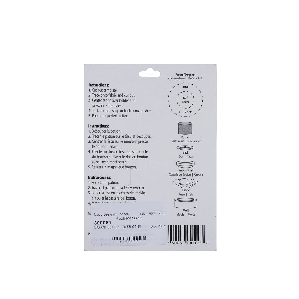 Maxant Button Cover Kit-20 - Joann Fabrics
