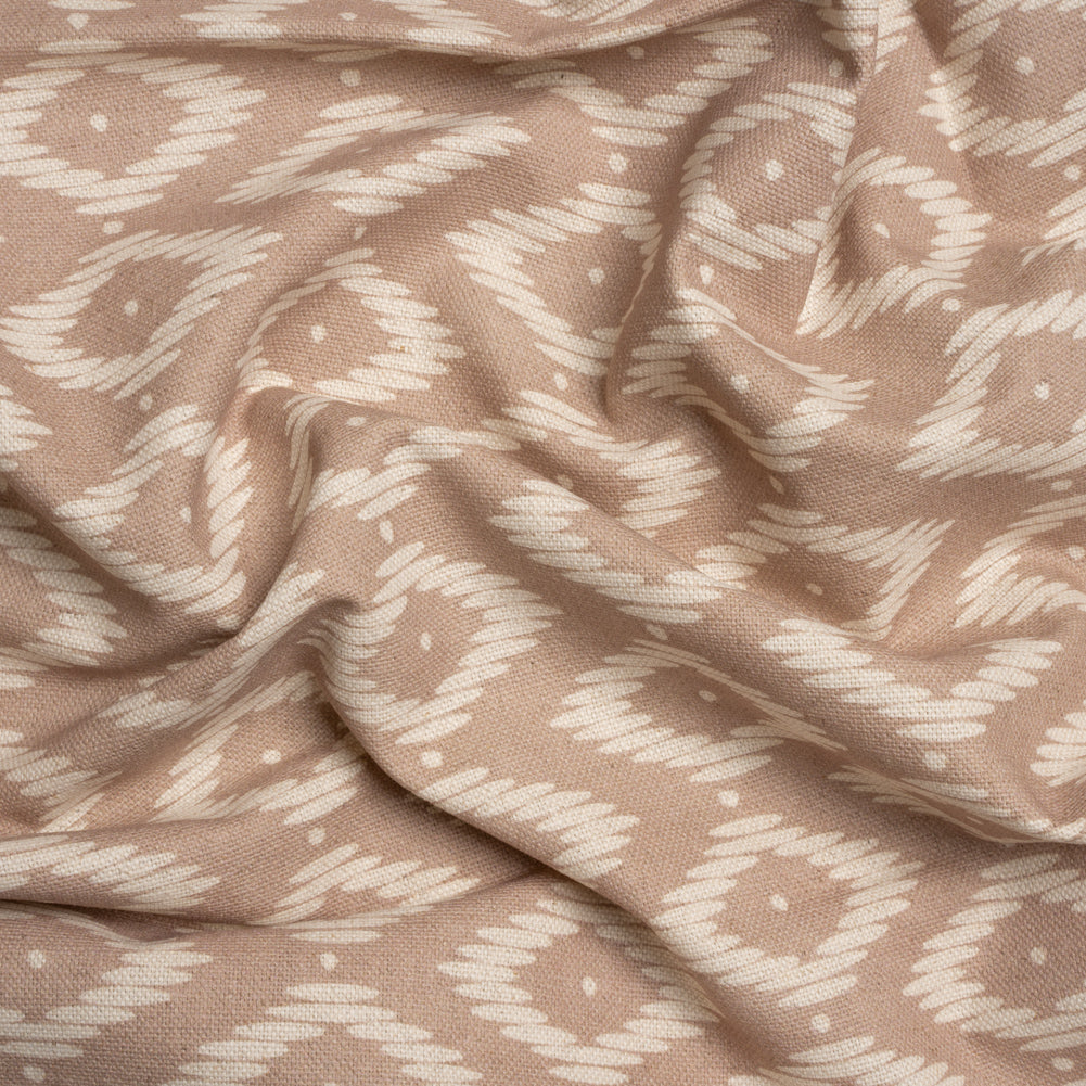Cotton and Linen Canvas Print - Rose Diamonds and Dots - British Imported - Joann Fabrics