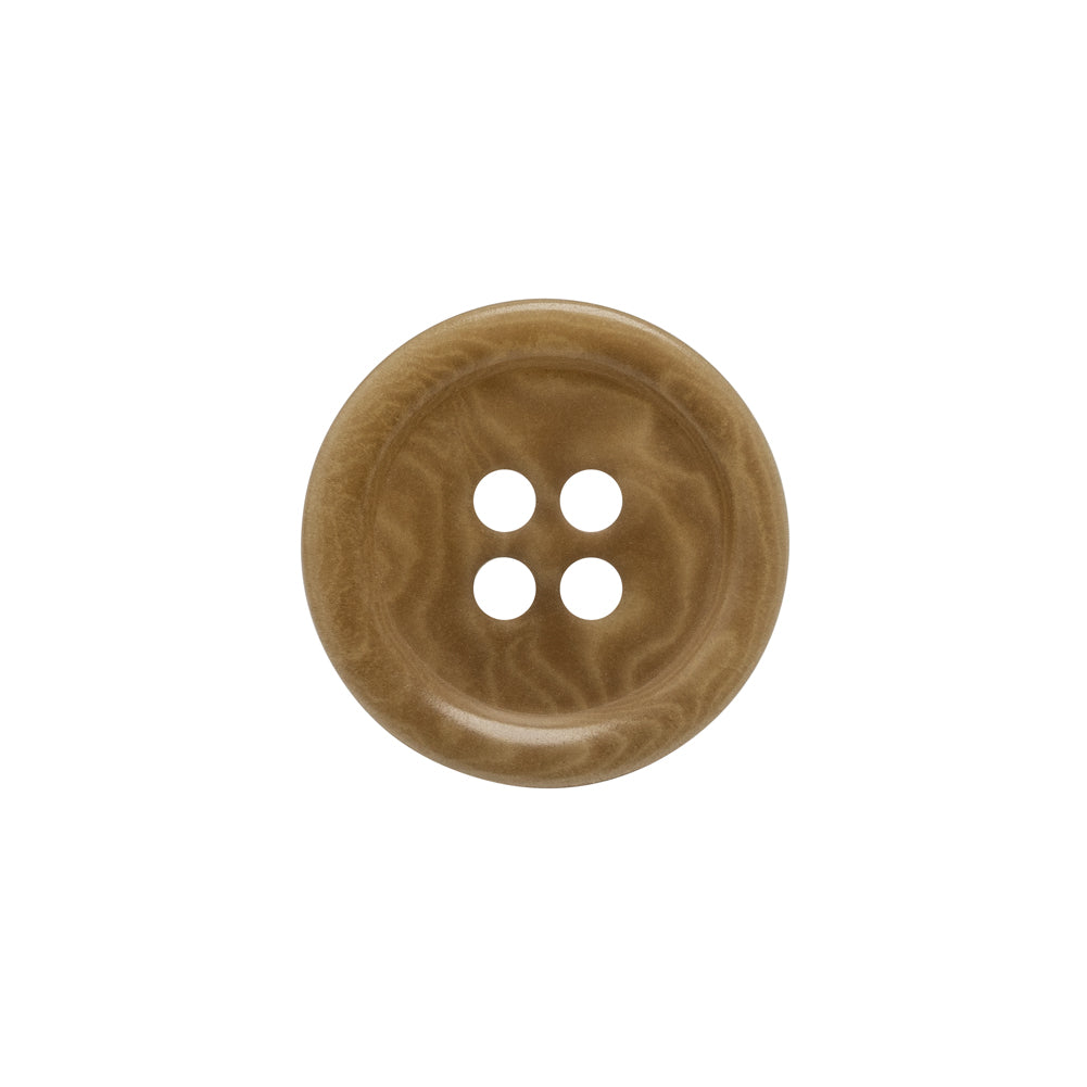 Horn 4-Hole Button - 30L/19mm - Light Brown Swirled - Joann Fabrics