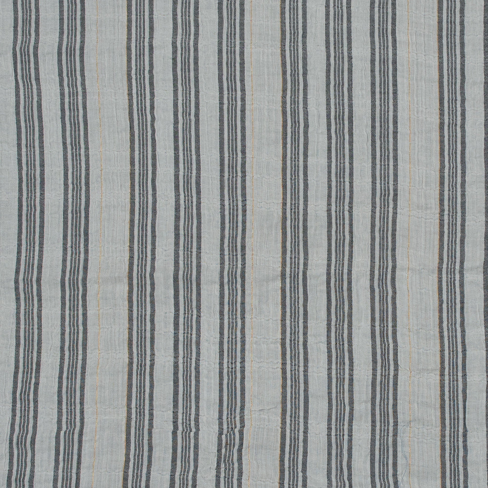 White, Black and Metallic Gold Striped Gauzy Cotton Dobby - Joann Fabrics