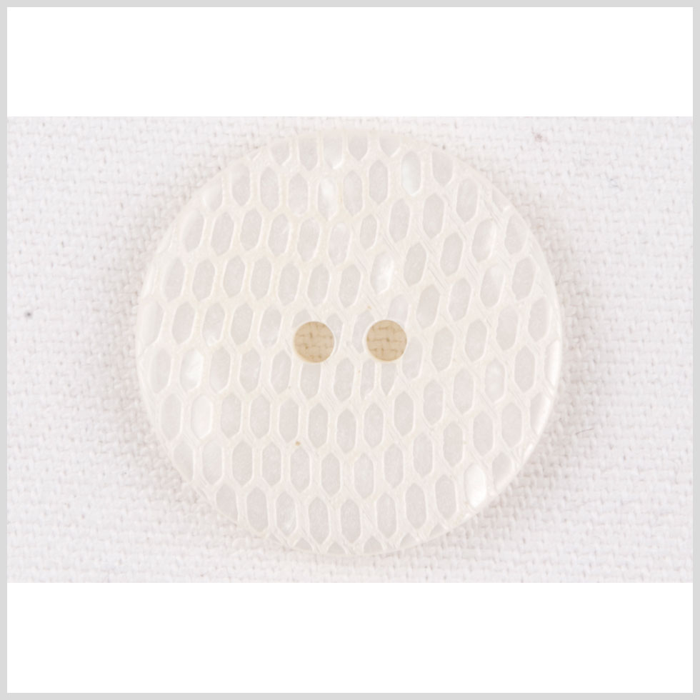 Plastic 2-Hole Button - 36L/23mm - Ivory Reptile Scales Embossed - Joann Fabrics