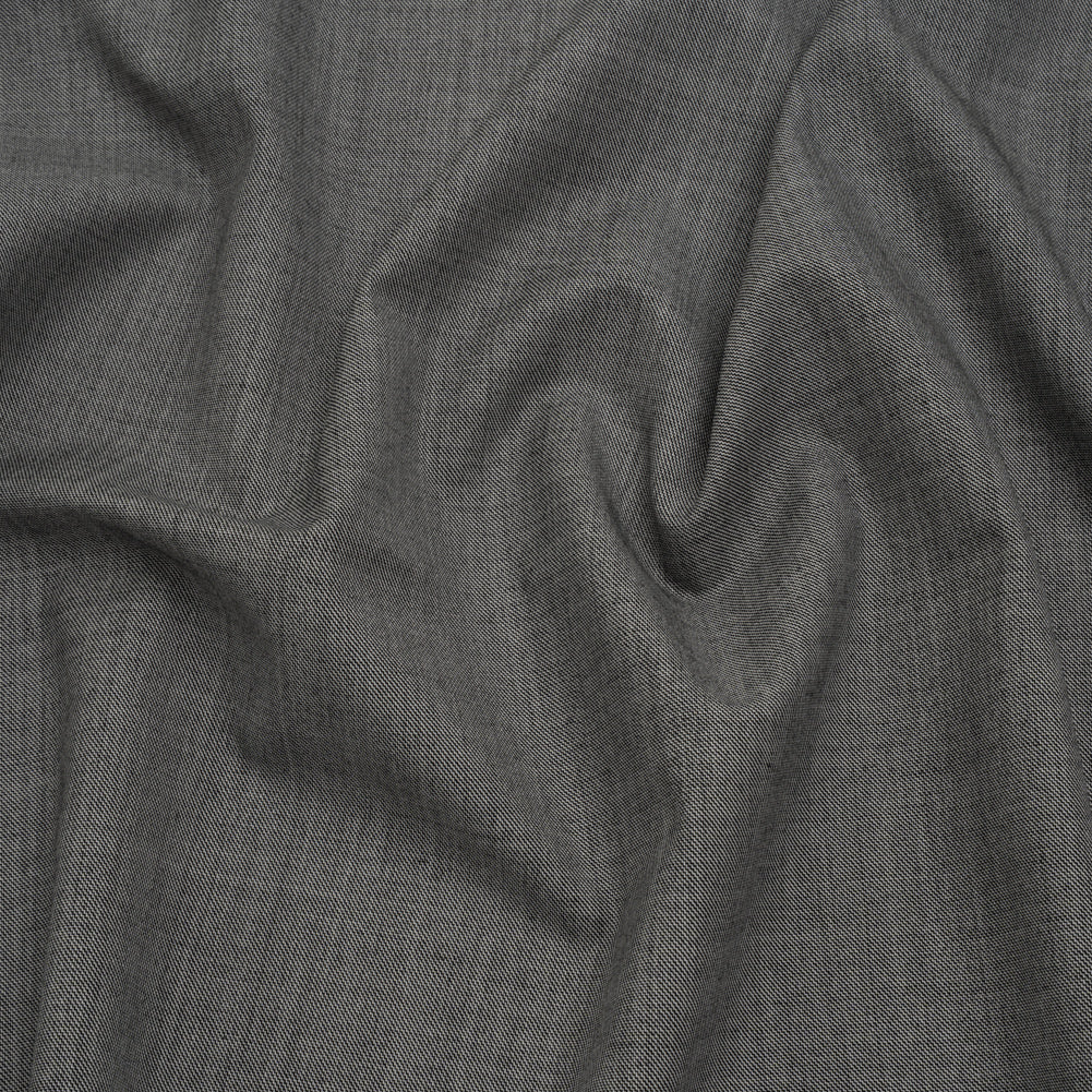 Wool Twill Suiting by Alexander McQueen - Black and White Heathered - Designer Deadstock - Joann Fabrics