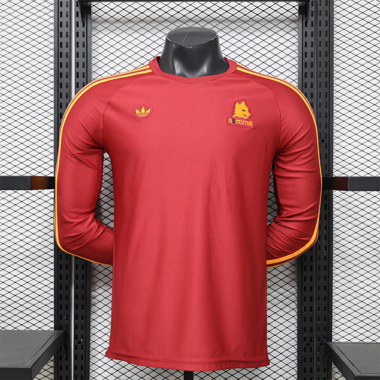 AS Roma 25-26 Retro Casual Style Red Special Long Sleeves Jersey - Player Version - UnitedFutballJersey