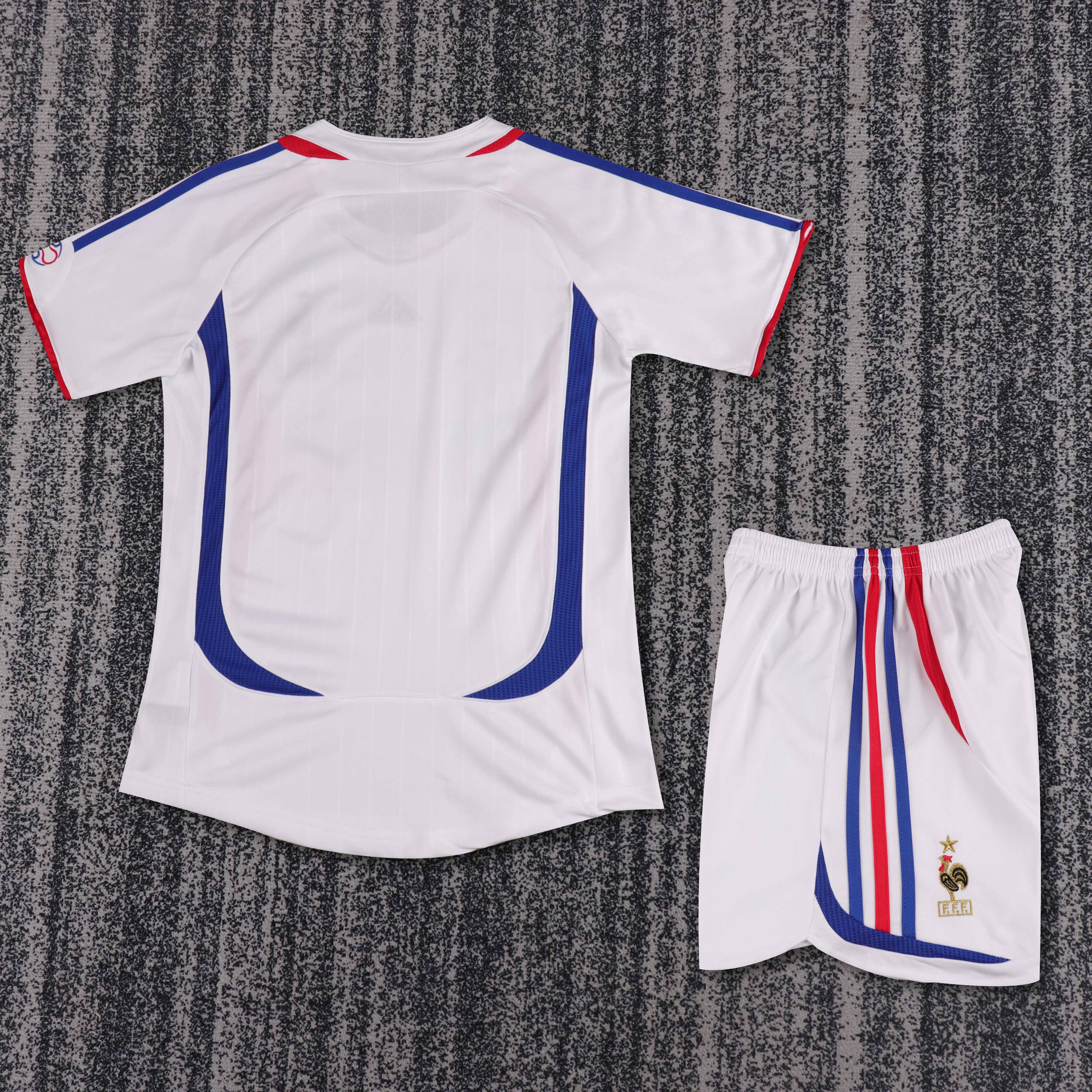 2006 Retro France Away Football Shirt 1:1 Thai Quality Kids Size