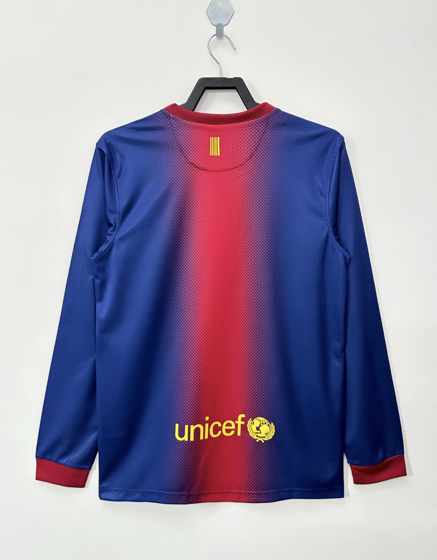 2012/2013 Retro Long Sleeve Barcelona Home Football Shirt 1:1 Thai Quality