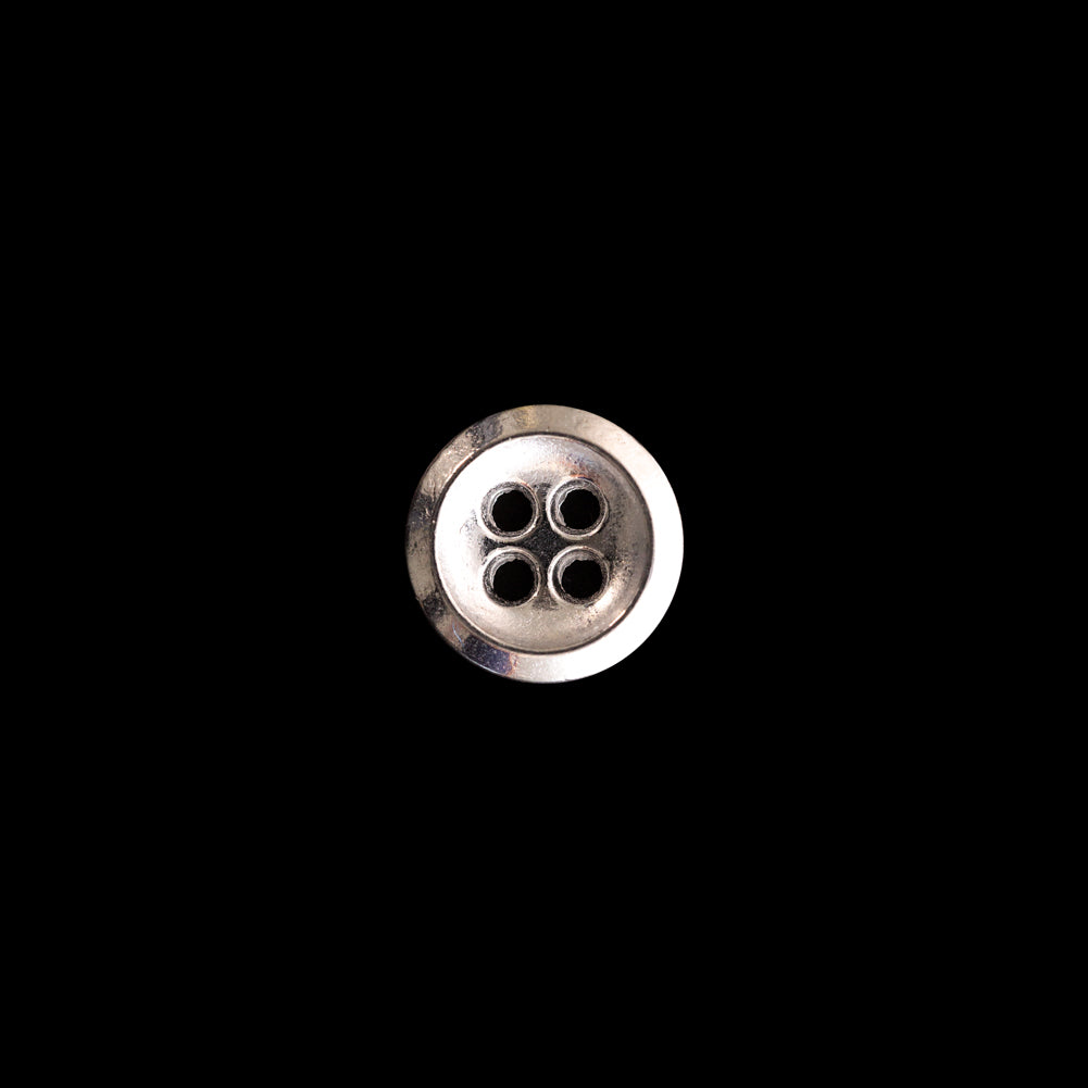 Italian Silver Metal 4-Hole Button - 16L/10mm - Joann Fabrics
